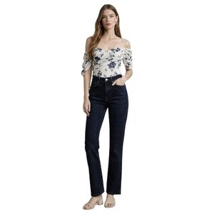 Calvin Klein Women's Straight Leg Jeans in Dark Blue